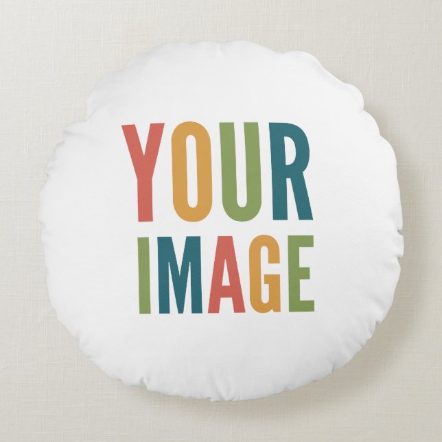 Custom Logo Here | Add Your Own Design Round Cushion (Front)