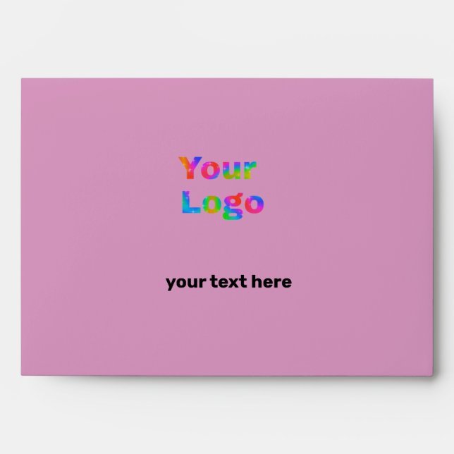 custom logo here add your website add your text en envelope (Front)