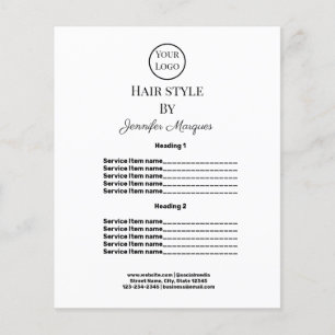 custom logo here add your website hair stylist fly flyer