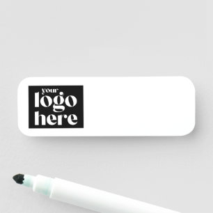 Custom Logo Here Dry Erase Name Tag