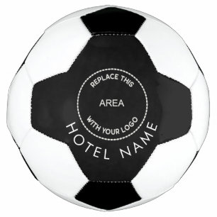 Custom Logo Hotel Name White Black or Any Color Soccer Ball