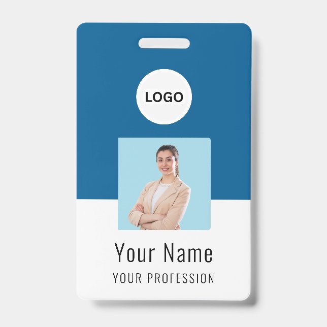 Custom Logo ID Card | Personalised Photo & Text Ba Badge (Front)