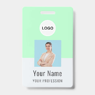 Custom Logo ID Card   Personalised Photo & Text Badge