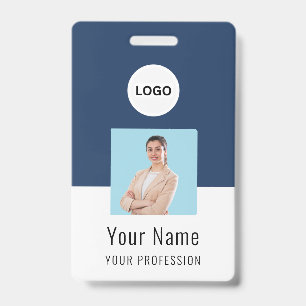 Custom Logo ID Card   Personalized Photo & Text Badge