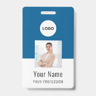 Custom Logo ID Card   Personalized Photo & Text Badge