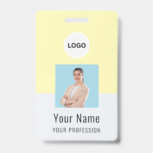 Custom Logo ID Card | Personalized Photo & Text Badge (Front)