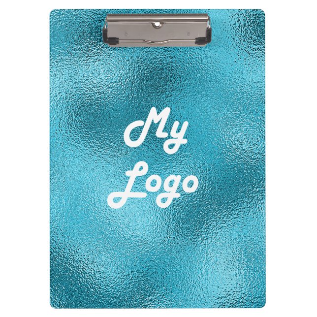 Custom logo image business blue clipboard (Front)