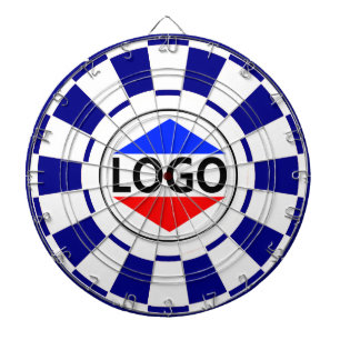 Custom Logo Image on Blue & White Dartboard