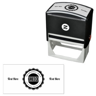 Custom Logo Image Text Here Business Office Rubber Self-inking Stamp