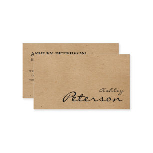 custom logo kraft paper business card
