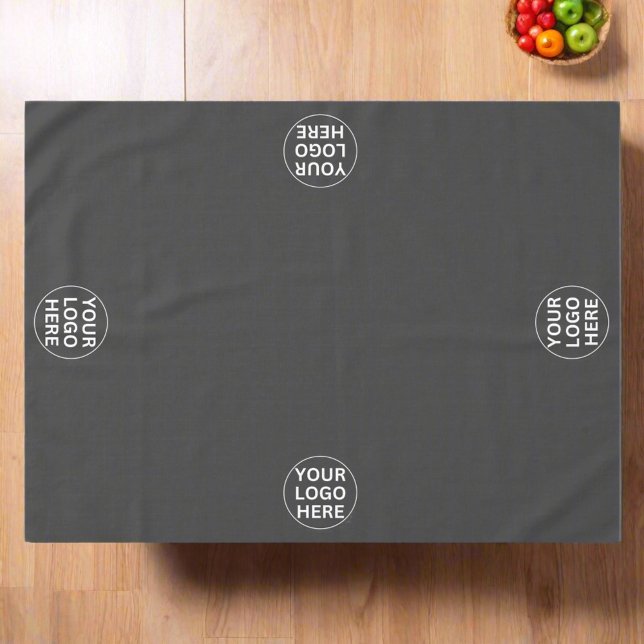Custom Logo l Grey Promotional Restaurant Event Tablecloth (Creator Uploaded)
