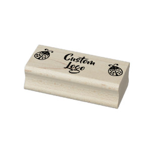 Custom Logo Ladybug Rubber Stamp