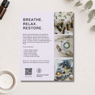 Custom Logo Lavender Aromatherapy Spa Business Flyer
