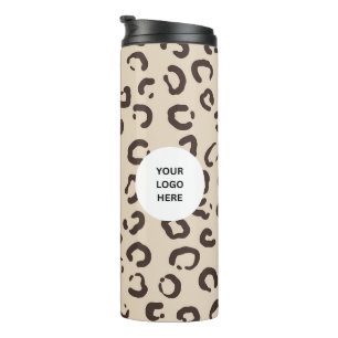 Custom Logo Leopard Print Thermal Tumbler