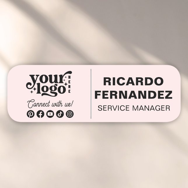 Custom Logo Magnetic or Pin Name Badge for Employe (Custom Logo Magnetic & Pin Name Badge for Employee)