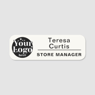 Custom Logo Magnetic / Safety Pin Employee Name Tag