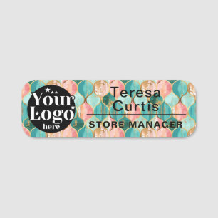 Custom Logo Magnetic / Safety Pin Employee Name Tag