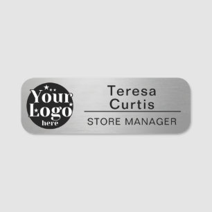 Custom Logo Magnetic / Safety Pin Employee Name Tag