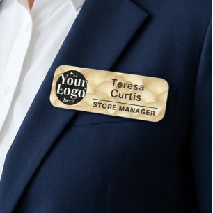 Custom Logo Magnetic / Safety Pin Employee Name Tag