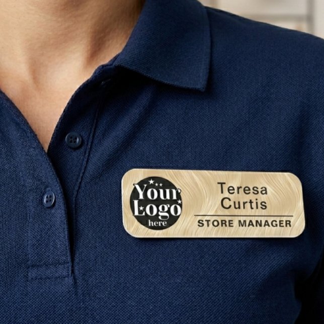 Custom Logo Magnetic / Safety Pin Employee Name  Tag (Creator Uploaded)