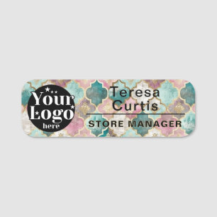 Custom Logo Magnetic / Safety Pin Employee Name Tag