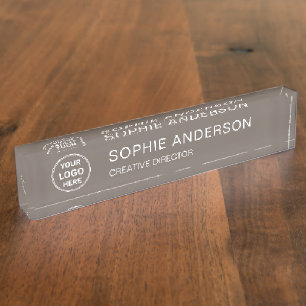 Custom Logo Minimalist Business Corporate Nameplate