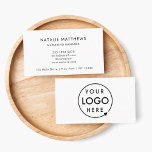 Custom Logo | Minimalist Corporate Professional Business Card<br><div class="desc">A simple custom business template in a modern minimalist style which can be easily updated with your company logo and text. If you need any help personalising this product,  please contact me using the message button below and I'll be happy to help.</div>
