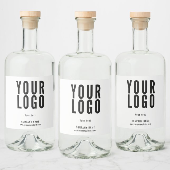 Custom Logo Minimalist Liquor Bottle Label (Bottles)