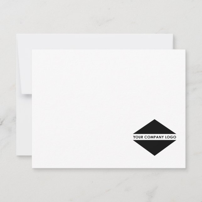 Custom Logo Minimalist Style Note Card (Front)