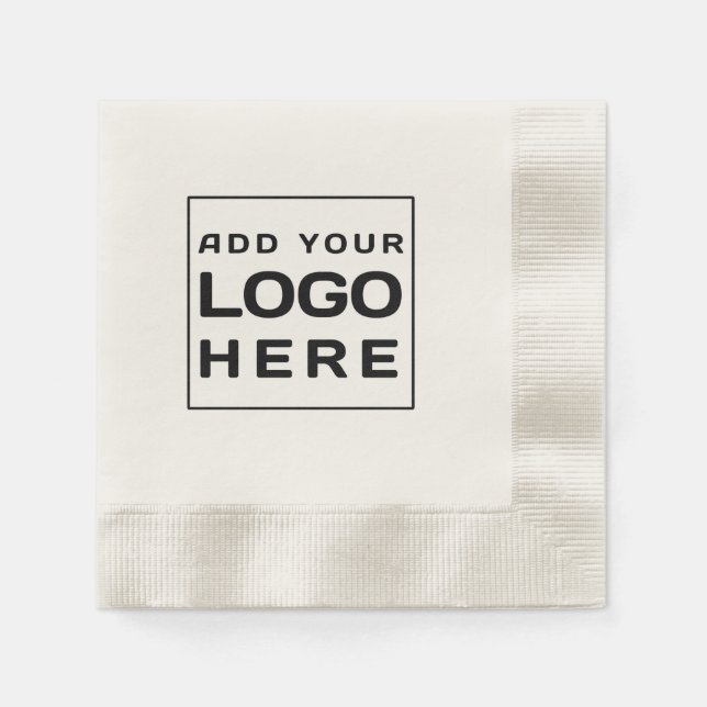 Custom Logo Modern Business Brand Employees Paper Napkin (Front)