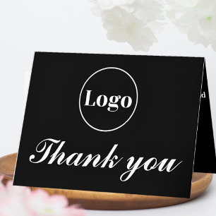 Custom Logo Modern Company Business Branded  Thank You Card