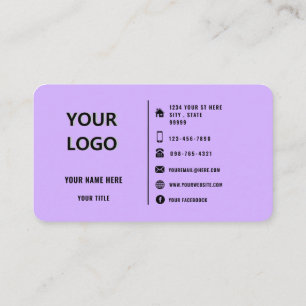 Custom Logo Modern Design Your Colours Special Business Card