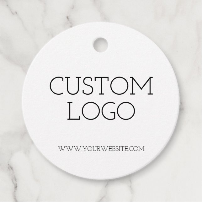 Custom Logo Modern Favour Tags (Front)