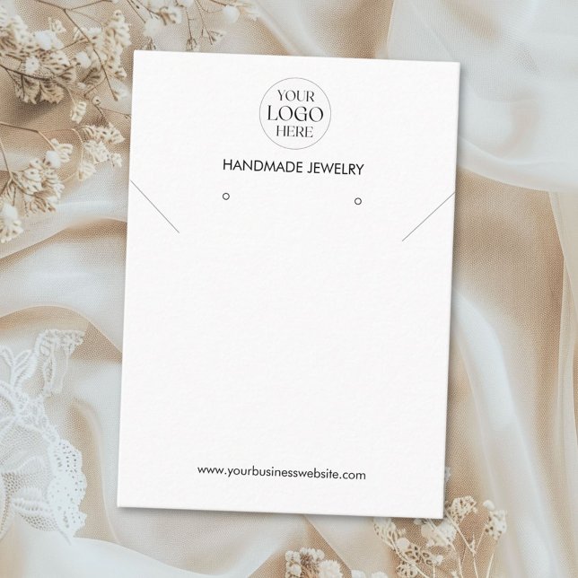 Custom Logo Modern Handmade Jewellery Display Card (Creator Uploaded)