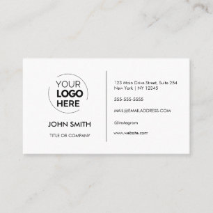 Custom logo modern minimalist business card