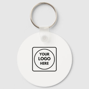 Custom Logo   Modern Minimalist Corporate Design Key Ring