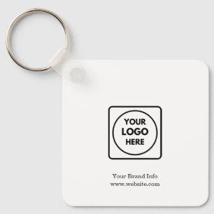 Custom Logo Modern Minimalist Corporate Design Key Ring