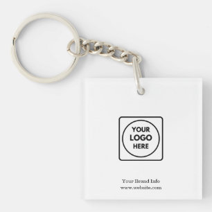 Custom Logo   Modern Minimalist Corporate Design Key Ring