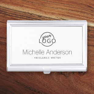 Custom logo modern minimalist personalised business card holder