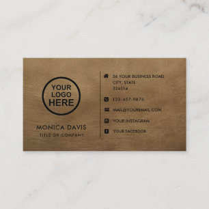 Custom logo modern minimalist social media icons   business card
