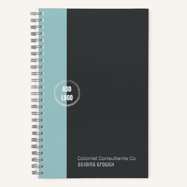 Custom logo modern minimalist Spiral Notebook (Front)