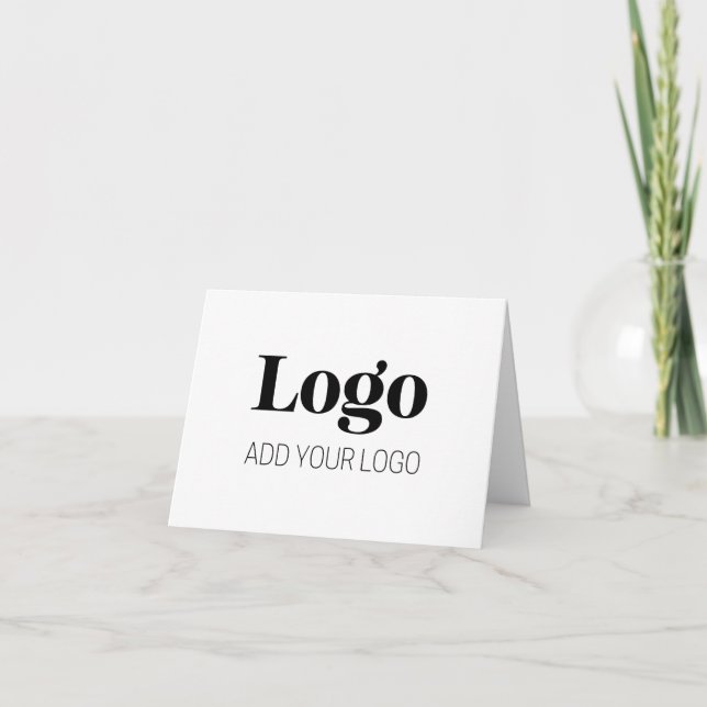 Custom Logo Modern Minimalist  Thank You Card (Front)