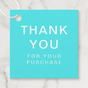Custom Logo Modern Minimalist Thank You Favour Tags