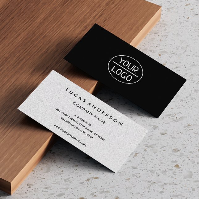 Custom logo modern minimalist white or any colour  business card (Creator Uploaded)