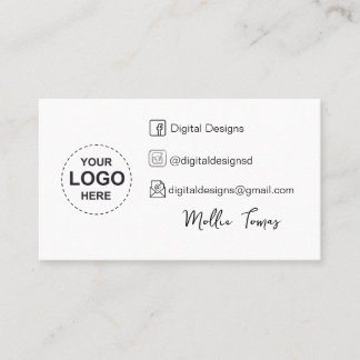 Custom logo modern minimalist With social media Business Card