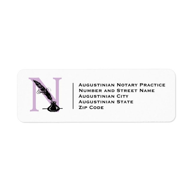 Custom LOGO Modern NOTARY AGENT Return Address (Front)
