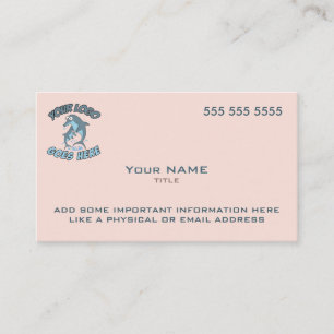 Custom Logo Modern Pink Business Card