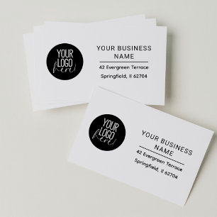 Custom Logo   Modern Round Business Return Address Self-inking Stamp