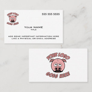 Custom Logo Modern White Business Card