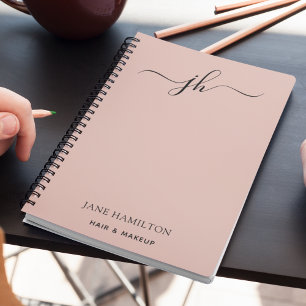 Custom Logo Monogram Script Name Notebook